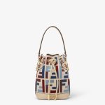 FENDI Mon Tresor Canvas mini-bag with multicolor FF embroidery